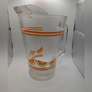 Vintage Libbey Crisa orange slice pitcher